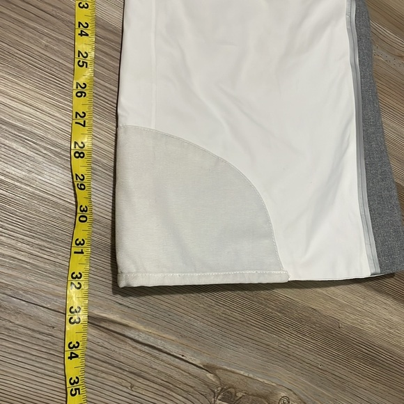 Athleta Ski Pants White Gray Zippered pockets Women’s L Adjustable Snowboarding - Picture 6 of 15